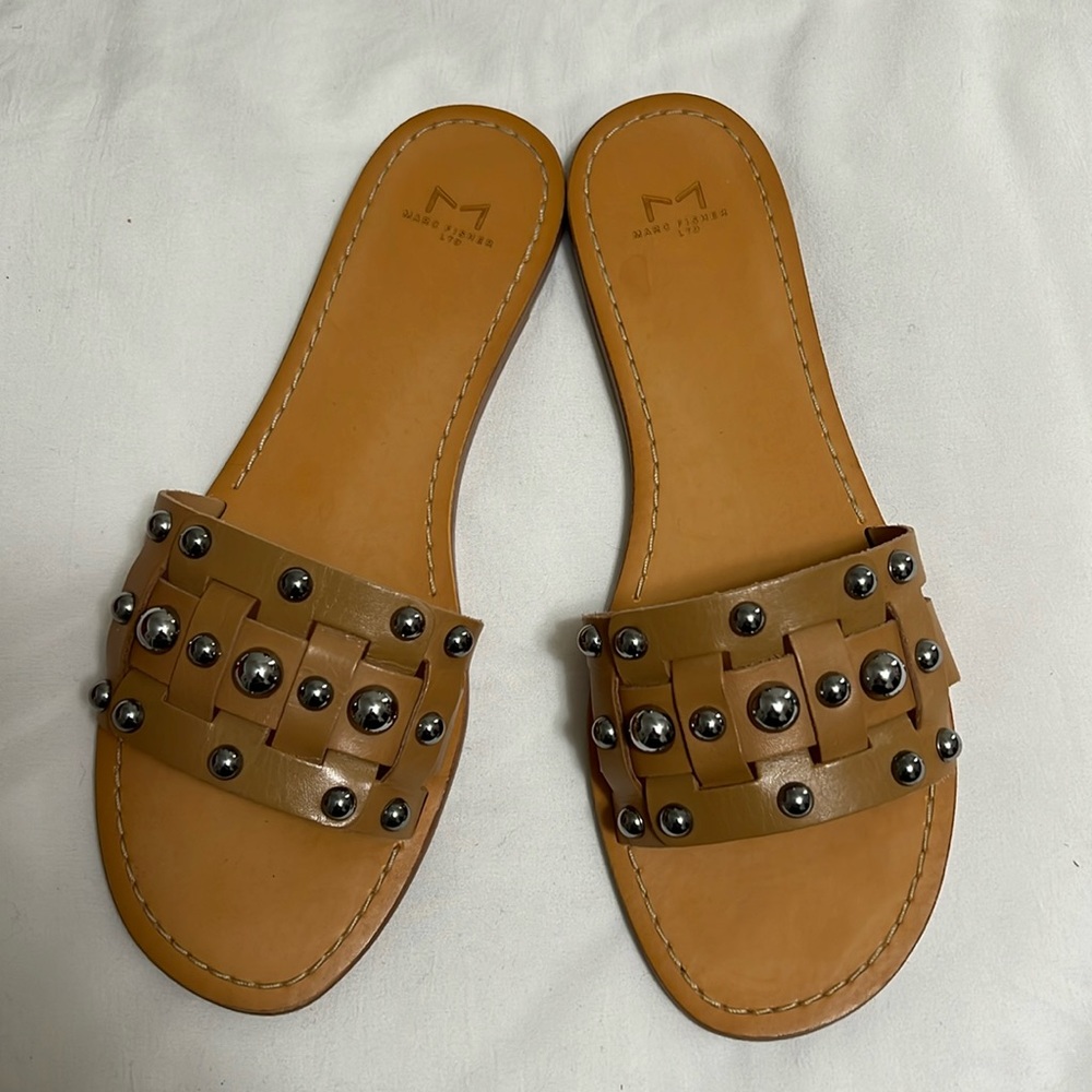 MARC FISHER LTD
Studded Leather Flat Sandals